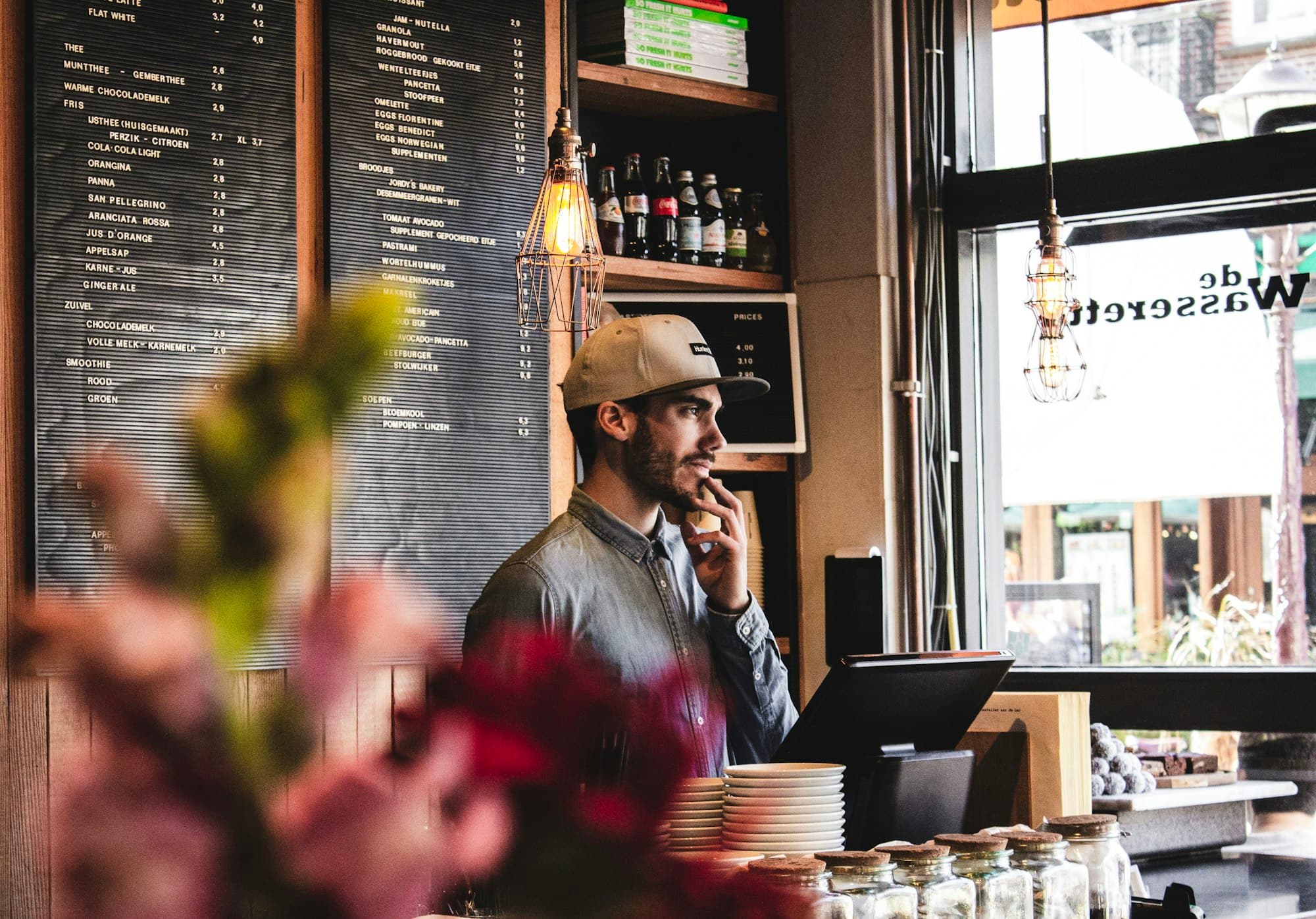 A small-business owner at work in their shop